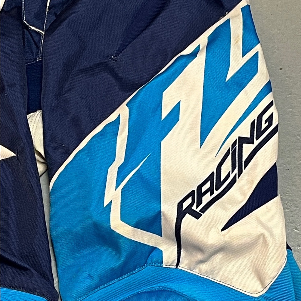 Fly Racing Blue & White Motocross Pants - Picture 6 of 9